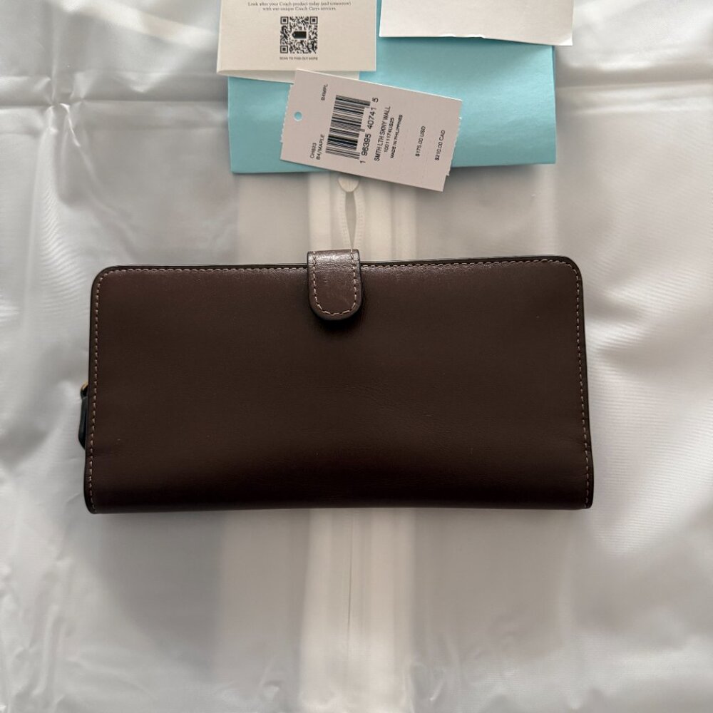 Coach Smith LTH Skinny wallet with tags CH823 B4/Maple - Picture 3 of 7